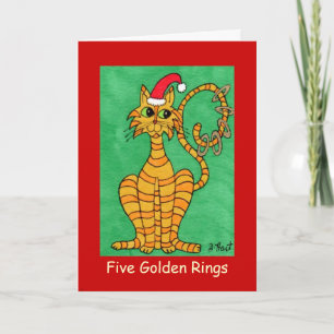 Vijf Gouden Ringen Feestdagen Kaart