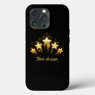 Vijf gouden sterren op zwart iPhone 13 pro hoesje