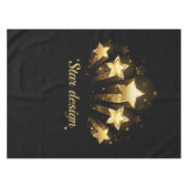 Vijf gouden sterren op zwart tafelkleed (Voorkant (Horizontaal))