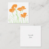 Vijf handgeschreven Californische papies Notitiekaartje (Voorkant / Achterkant)