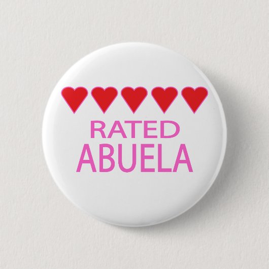 Vijf hart Abuela Ronde Button 5,7 Cm (Voorkant)
