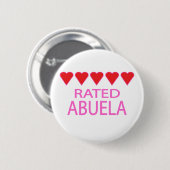 Vijf hart Abuela Ronde Button 5,7 Cm (Voorkant /achterkant)