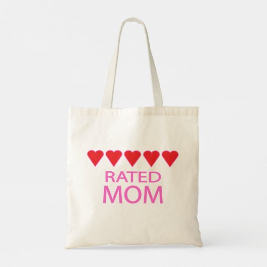 Vijf hart mama tote bag (Achterkant)