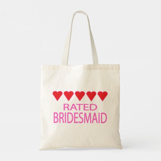 Vijf hartbridesmaïde tote bag (Achterkant)