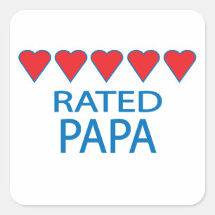 Vijf hartklappers vierkante sticker