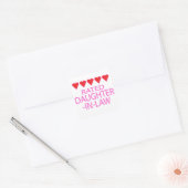 Vijf Heart Daughter-In-Law Vierkante Sticker (Envelop)