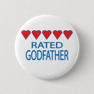 Vijf Heart Godfather Ronde Button 5,7 Cm