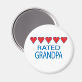 Vijf Heart Grandpa Magneet (Voorkant / Achterkant)