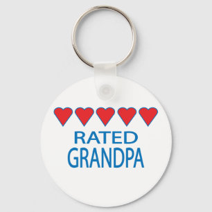 Vijf Heart Grandpa Sleutelhanger