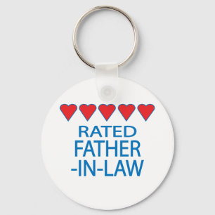 Vijf Heart Vader-In-Law Sleutelhanger