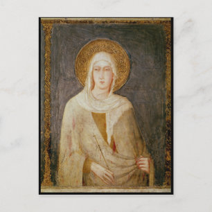 Vijf heiligen, detail van St. Clare Briefkaart