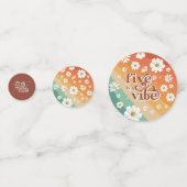 Vijf is een Vibe 5de verjaardag | Retro Daisy Rain Confetti (Achterkanten)
