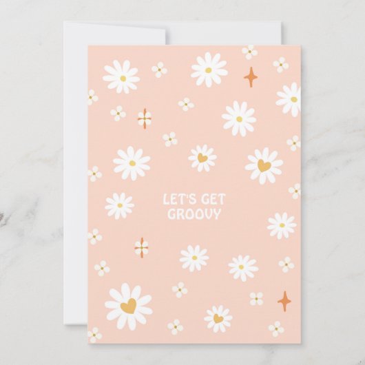 Vijf is een Vibe Daisy Hippie Groovy Retro Verjaar Kaart (Achterkant)