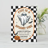 Vijf is een vibe geesten vleermuizen Halloween Par Kaart (Staand voorkant)