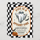 Vijf is een vibe geesten vleermuizen Halloween Par Kaart (Voorkant / Achterkant)