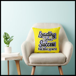 Vijf jaar lang succes boeken – Motivatie Kussen