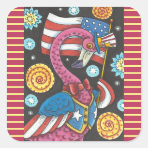 VIJF JULI PINK FLAMINGO STICKERS Square * Datablad