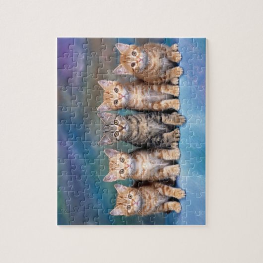 Vijf Kittens in een Row Puzzle Legpuzzel (Verticaal)