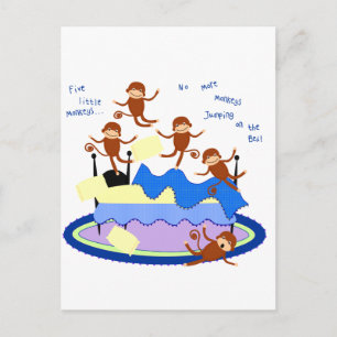 vijf kleine apen briefkaart