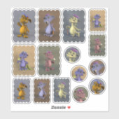 Vijf kleine draken sticker (Vel)