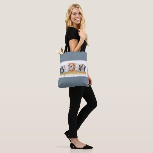 Vijf kleine Varkens Canvas tas (Op model)