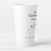 Vijf kleinkinderen gepersonaliseerd latte mok (Voorkant)