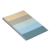Vijf kleurencombinaties - Blauw bruin en beige tur Notitieboek (Rechterzijde)