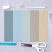 Vijf kleurencombinaties - Blauw bruin en beige tur Tissuepapier (Craft)