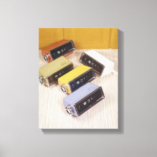 Vijf klokken canvas afdruk