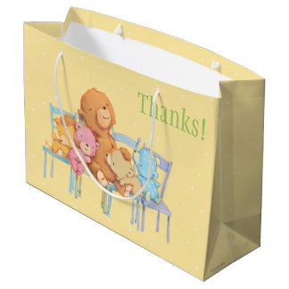 Vijf luide en kleurrijke Beren op stoelen Large Cadeautasje