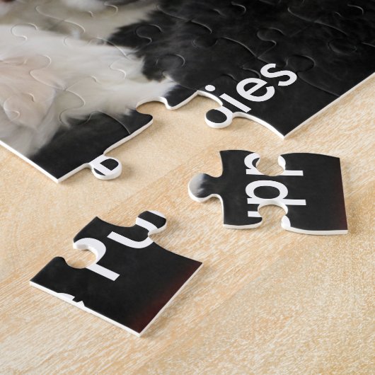 Vijf Maltese Puppies op een puzzel Legpuzzel (Zijkant)