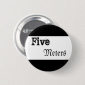 Vijf meter ronde button 5,7 cm (Voorkant /achterkant)