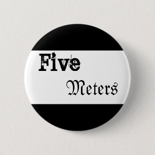 Vijf meter ronde button 5,7 cm