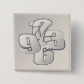 Vijf minuten terug vierkante button 5,1 cm (Voorkant)