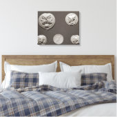 Vijf munten canvas afdruk (Insitu (Slaapkamer))