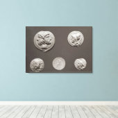 Vijf munten canvas afdruk (Insitu (Houten vloer))