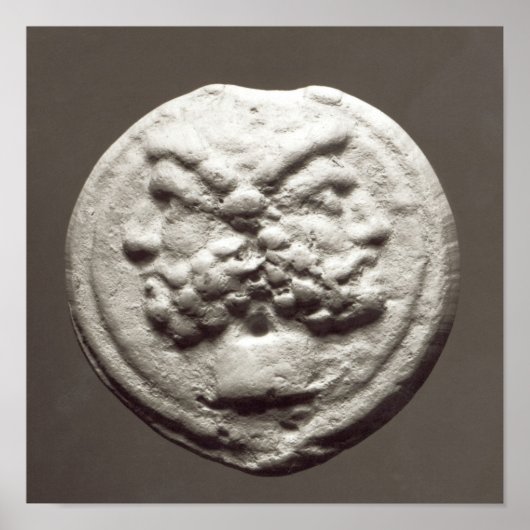 Vijf munten die Janus, Jupiter afbeelden Poster (Voorkant)