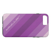 Vijf Paarse diagonale streep met de naam Aangepast Case-Mate iPhone Case (Achterkant (Horizontaal))
