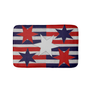 Vijf patriottische sterren en stripes badmat