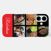 Vijf persoonlijke foto's personaliseren met naam r Case-Mate iPhone case (Achterkant (horizontaal))