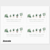 Vijf Planten Rechthoekige Sticker (Vel)