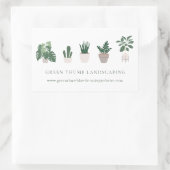 Vijf Planten Rechthoekige Sticker (Tas)