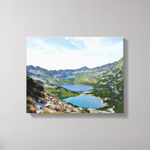 Vijf Poolse vijvers vallei, Tatras Canvas Afdruk