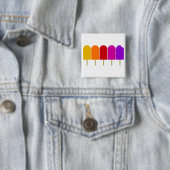 Vijf Popsicles Vierkante Button 5,1 Cm (In situ)
