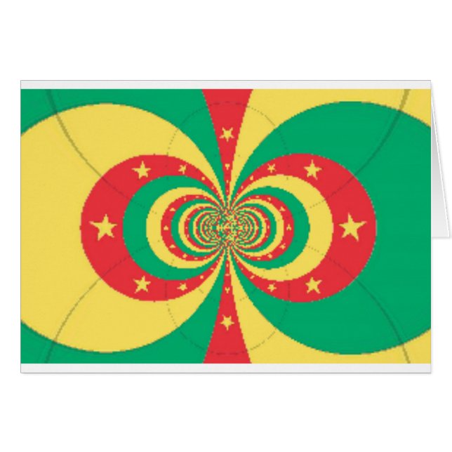 Vijf-puntige ster op de République du Cameroun (Voorkant Horizontaal)