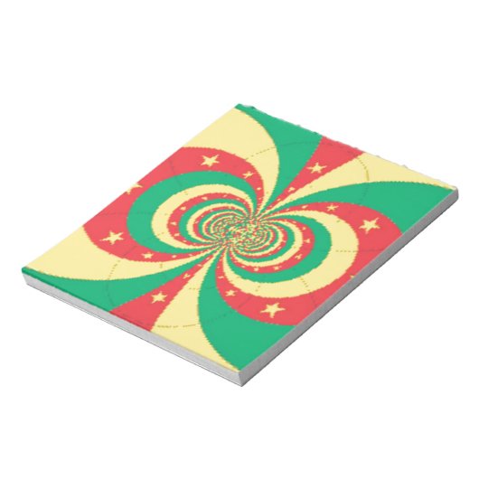 Vijf-puntige ster op de République du Cameroun Notitieblok (Gedraaid)