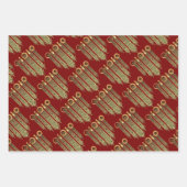 Vijf Ringen De Pentateuch Cut-Out Stencil Motif 2 Inpakpapier Vel (Voorkant 2)