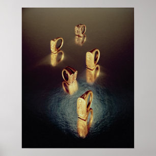 Vijf ringen van de Tutankhamun Poster