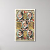 Vijf Ringling Brother's Bust Portretten Canvas Afdruk (Voorkant)