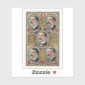 Vijf Ringling Brother's Bust Portretten Sticker (Vel)